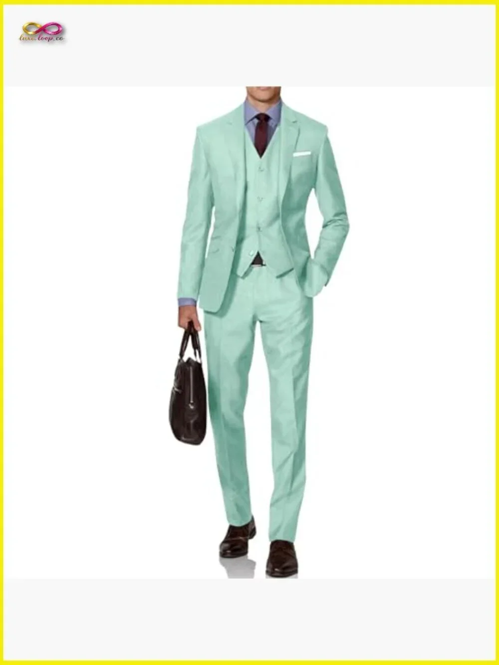Slim Fit Three Piece Suit Set Modern Formal Business Wedding Blazer Vest Pants